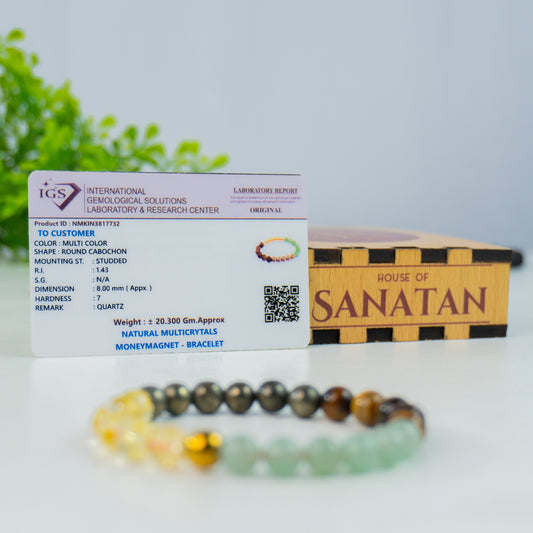 Money Magnet Fusion Band with Raw Selenite Plate