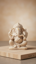 Marble Ganesh Idol with Hand-Carved Details
