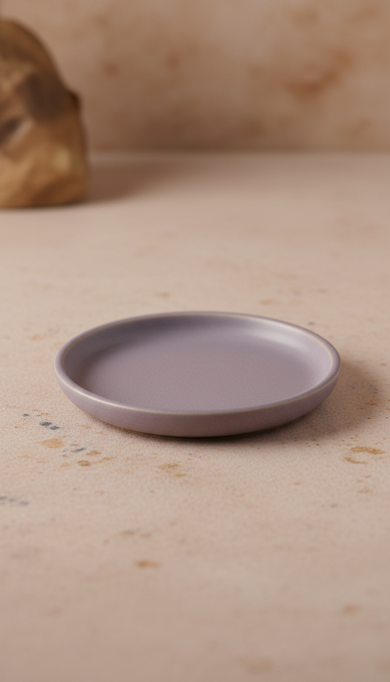 Muted Lavender Ceramic Puja Tray