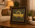 7 Horses Raw Pyrite Frame — Vastu & Feng Shui Prosperity Decor