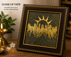 7 Horses Raw Pyrite Frame — Vastu & Feng Shui Prosperity Decor