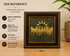7 Horses Raw Pyrite Frame — Vastu & Feng Shui Prosperity Decor