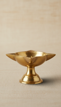 Brass Diya Lamp in Minimal Form