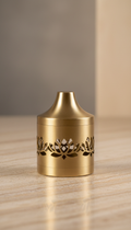 Brushed Brass Incense Holder with Wide Base